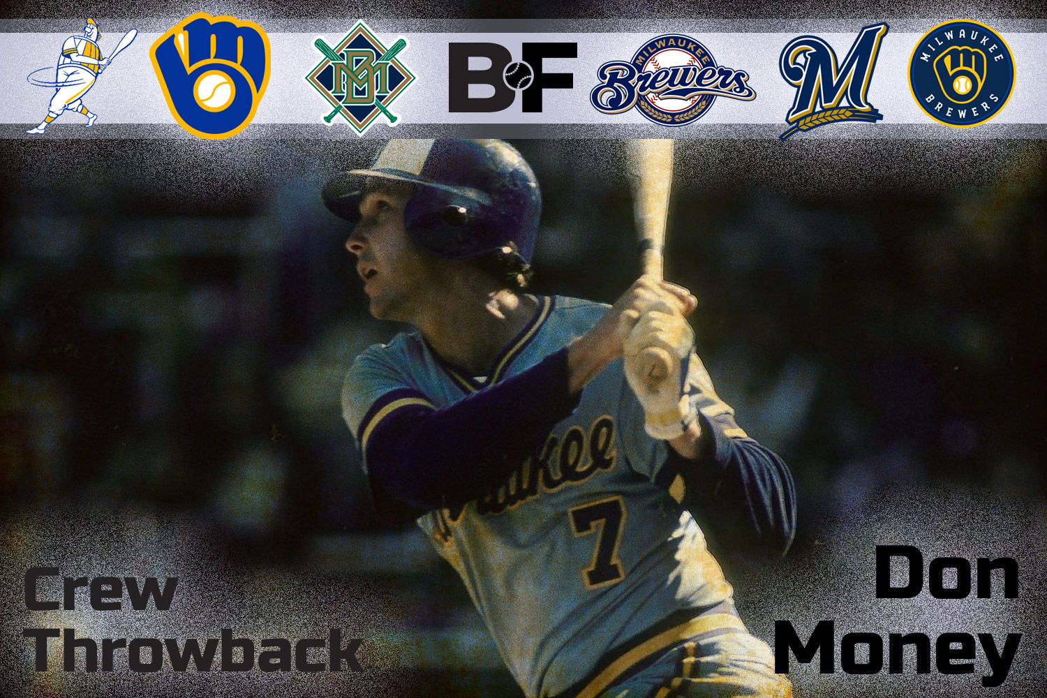 Don Money Milwaukee Brewers 1982 Away Baseball Throwback 