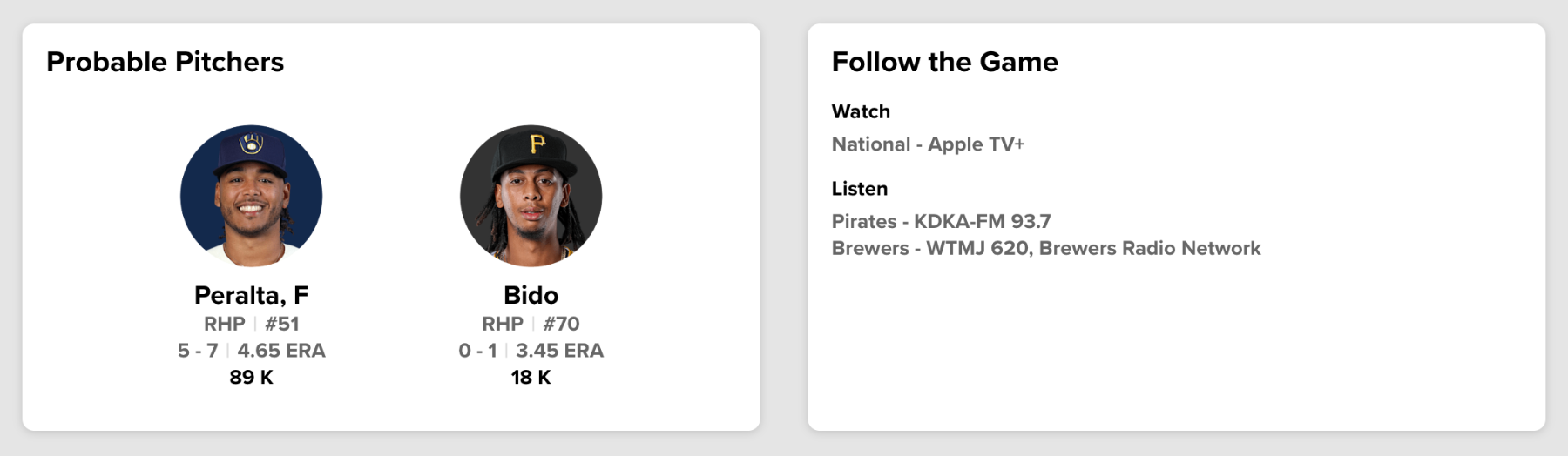 MLB on AppleTV: How to watch Brewers vs. Pirates on Friday Night
