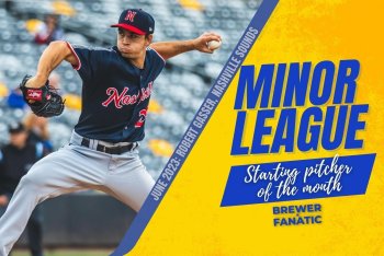 Brewers Minor League Starting Pitcher of the Month - June 2023