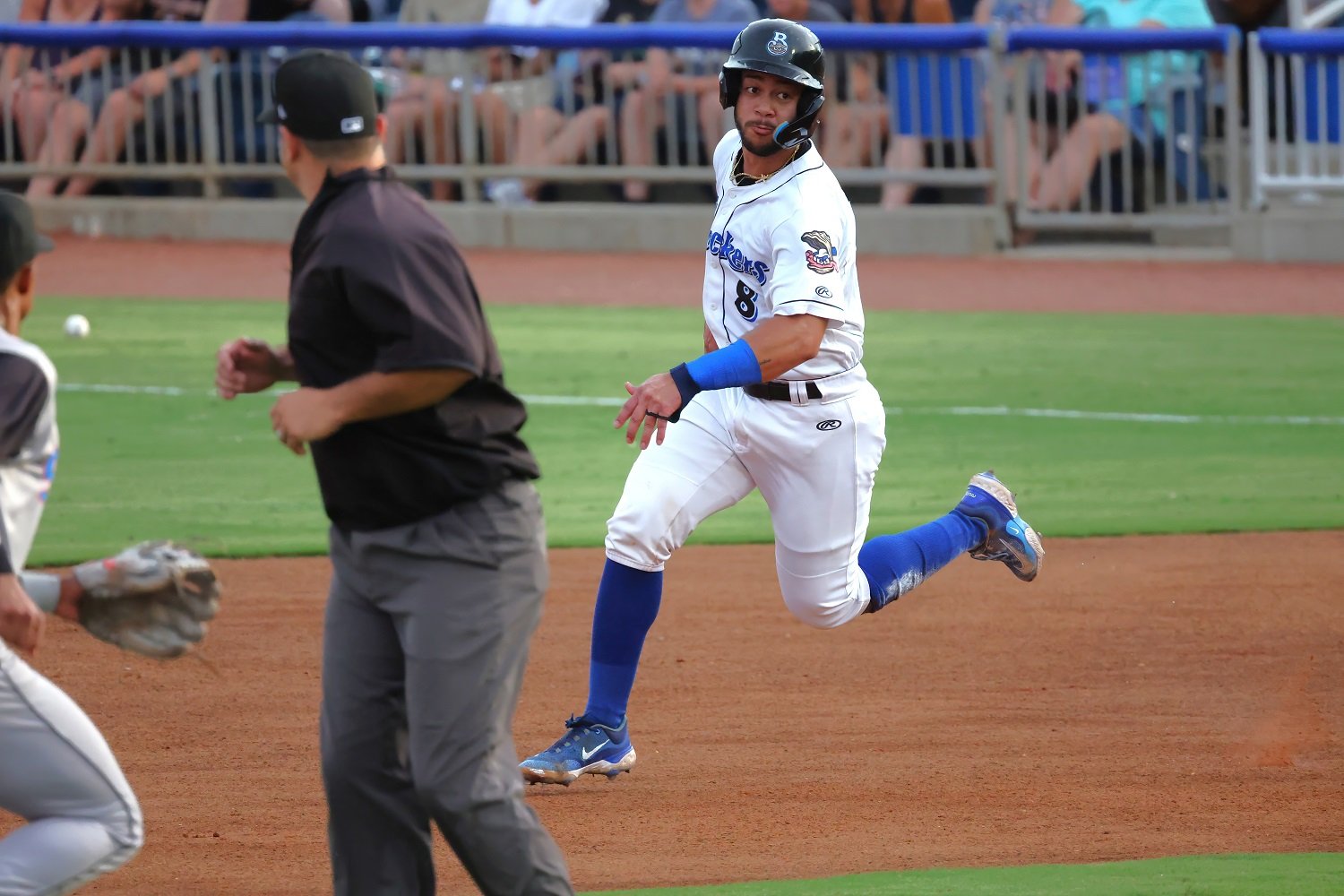 Carlos Santana grounds into a force out, second baseman Luis