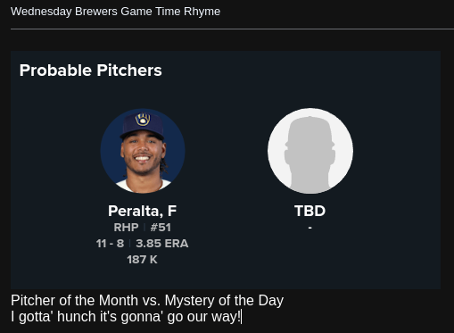 Brewers (Peralta) vs Pirates (TBD): 9/6/23, 11:35am - Archived