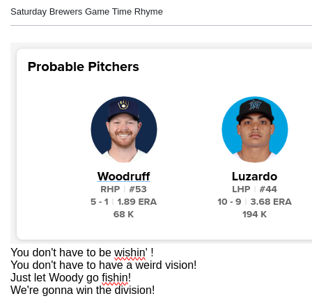 Brewers (Burnes) vs Twins (Lopez): 6/13/23, 6:40pm - Archived Game Threads  - Brewer Fanatic