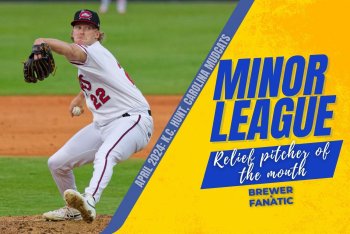 Brewers Minor League Relief Pitcher of the Month - April 2024