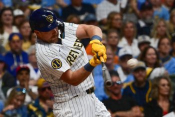 Rhys Hoskins is Himself Again. Should He Start Hitting Higher in Brewers Lineup?
