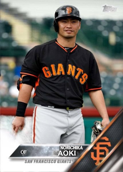 Nori Aoki Baseball Card Image