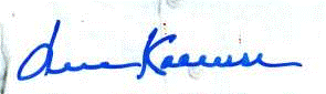 Lew Krausse's Autograph