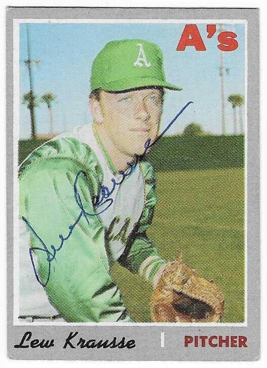 Lew Krausse Baseball Card Image